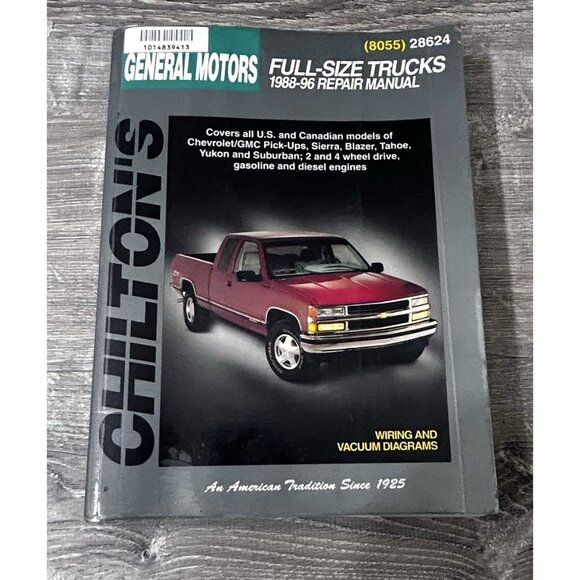 Chilton Repair Manual for 1988-1998 Chevrolet C2500 Paperback - Picture 1 of 5